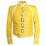 Freddie Mercury Queen Concert Yellow Leather Jacket - Click Image to Close